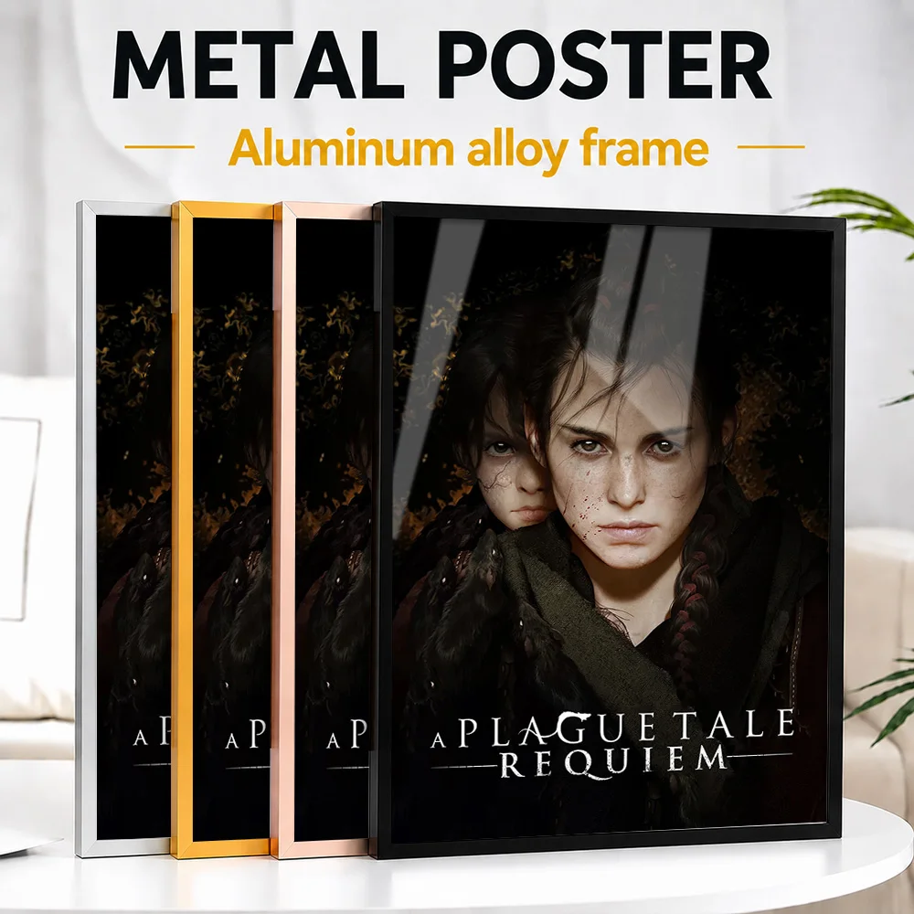 A Plague Tale: Requiem Framed Metal Print Customized Hero Tribute Wall Art Designed For Fantasy Fans To Display In Game Room