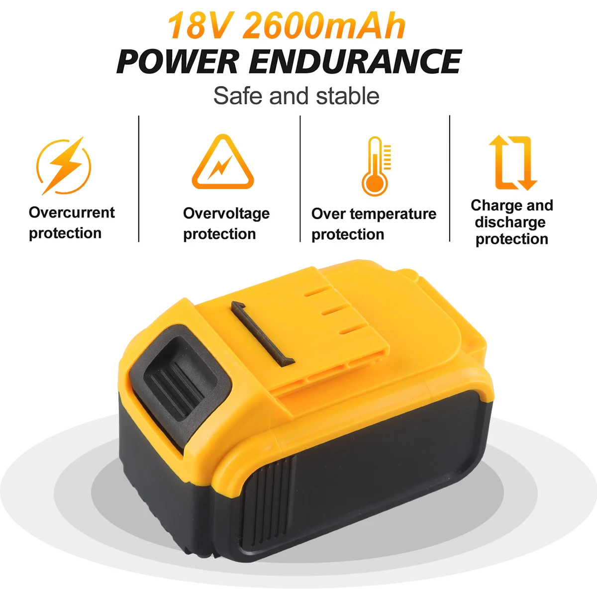 Cordless Impact Wrench, 1/2 Impact Gun w/Max Torque 236 ft lbs (320N.m), Power w/ 2.6A Li-ion Battery, 4 Pcs Impact Sockets