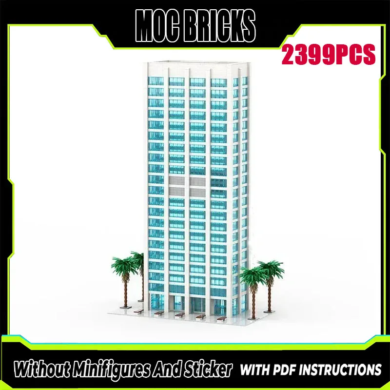 

Urban Street View Moc Building Blocks 180 E Broad Office Tower Model Technology Modular Gift Christmas Toy DIY Sets Assembly