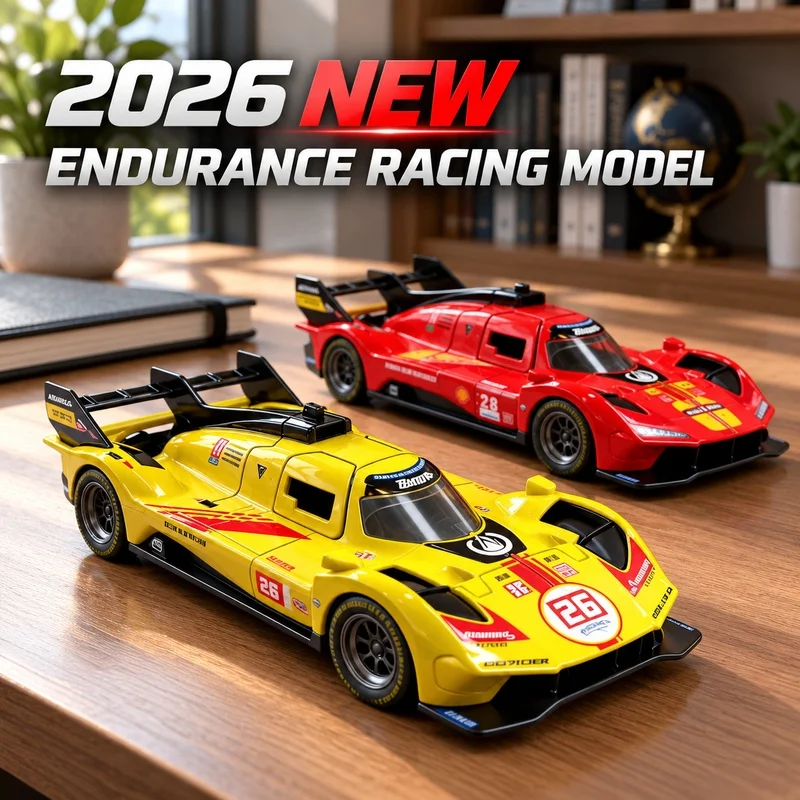 2026 New Mini Alloy Endurance Race Car, Pull Back Toy, Red Yellow Optional, Desktop Ornament, Gift for Racing Fans & Collectors