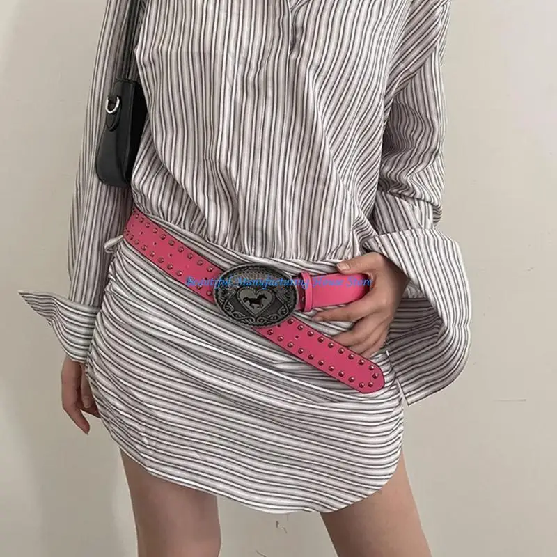 أحزمة خصر للبالغين مقاومة للاهتراء E56A مع إبزيم بنمط مريح وحزام خصر من البولي يوريثان للسيدات