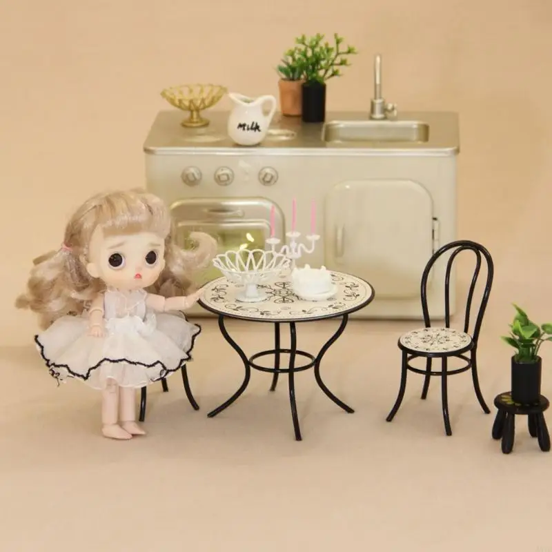 

A5YC Educational Dollhouses Living Room Side Table Supplies Playset for Dollhouses