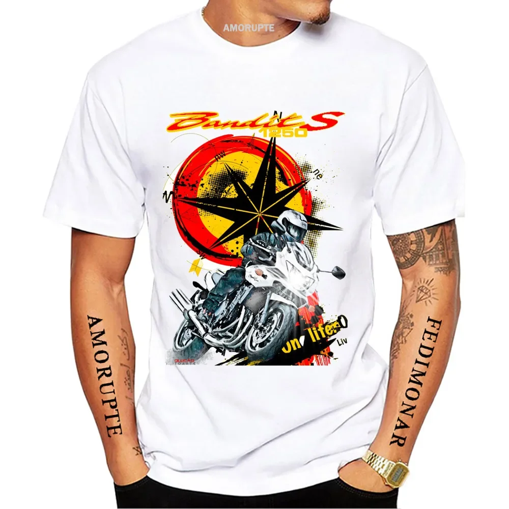 Bandit 1250S Classic Adventure Riding Tshirt New Summe Men Short Sleeve Rider Motorcycle T-Shirt Moto Sport Boy Casual Tees