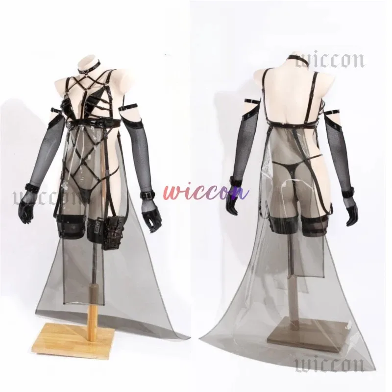 NIKKE 승리의 여신 미하라 코스프레 의상 전투복 가발 여성 파티 드레스 의상;3.k'6;d.a;