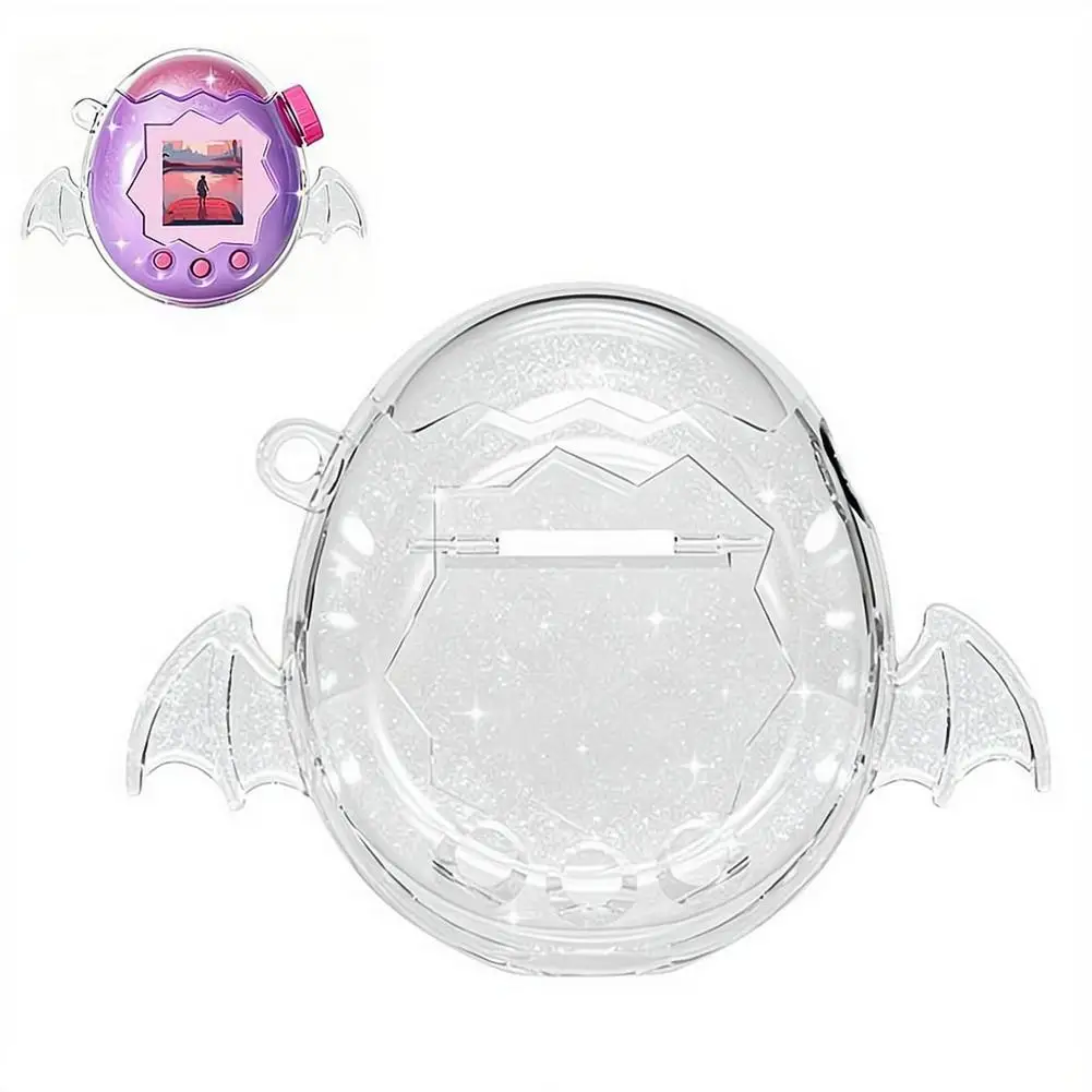 Angel Devil Wings Standable Case Cover For Tamagotchi Paradise Clear Glitter Hard PC Protection Shell Cute Desktop Decor Case
