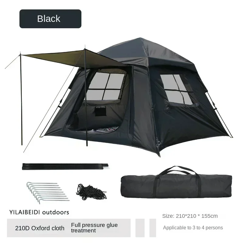 Camping Tent Outdoor Waterproof Automatic Ultralight  4 Seasons Supplies Equipment for 3-4 People Portable One-touch