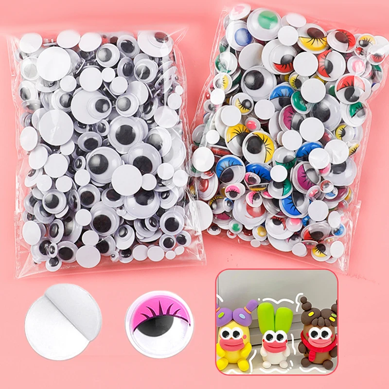 100 قطعة/الحزمة ذاتية اللصق تذبذب عيون للدمى اكسسوارات عيون DIY بها بنفسك سكرابوكينغ الحرف مشاريع الحرف اليدوية اللعب اليدوية TMZ #1