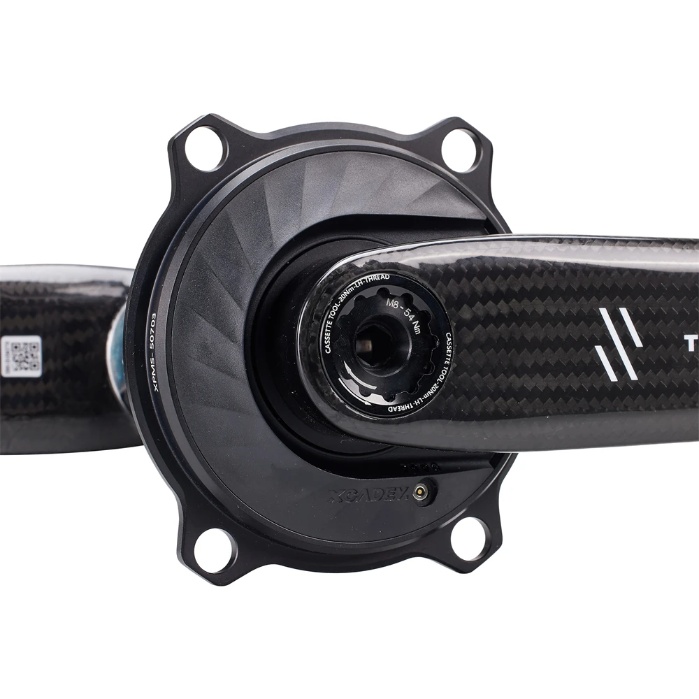 Volle Carbon Rennrad Power Meter Kurbel 24mm Titan Spindel 165mm/170mm Superlight Klapp Fahrrad Kurbelgarnitur 384g Für Shimano – Detail 7