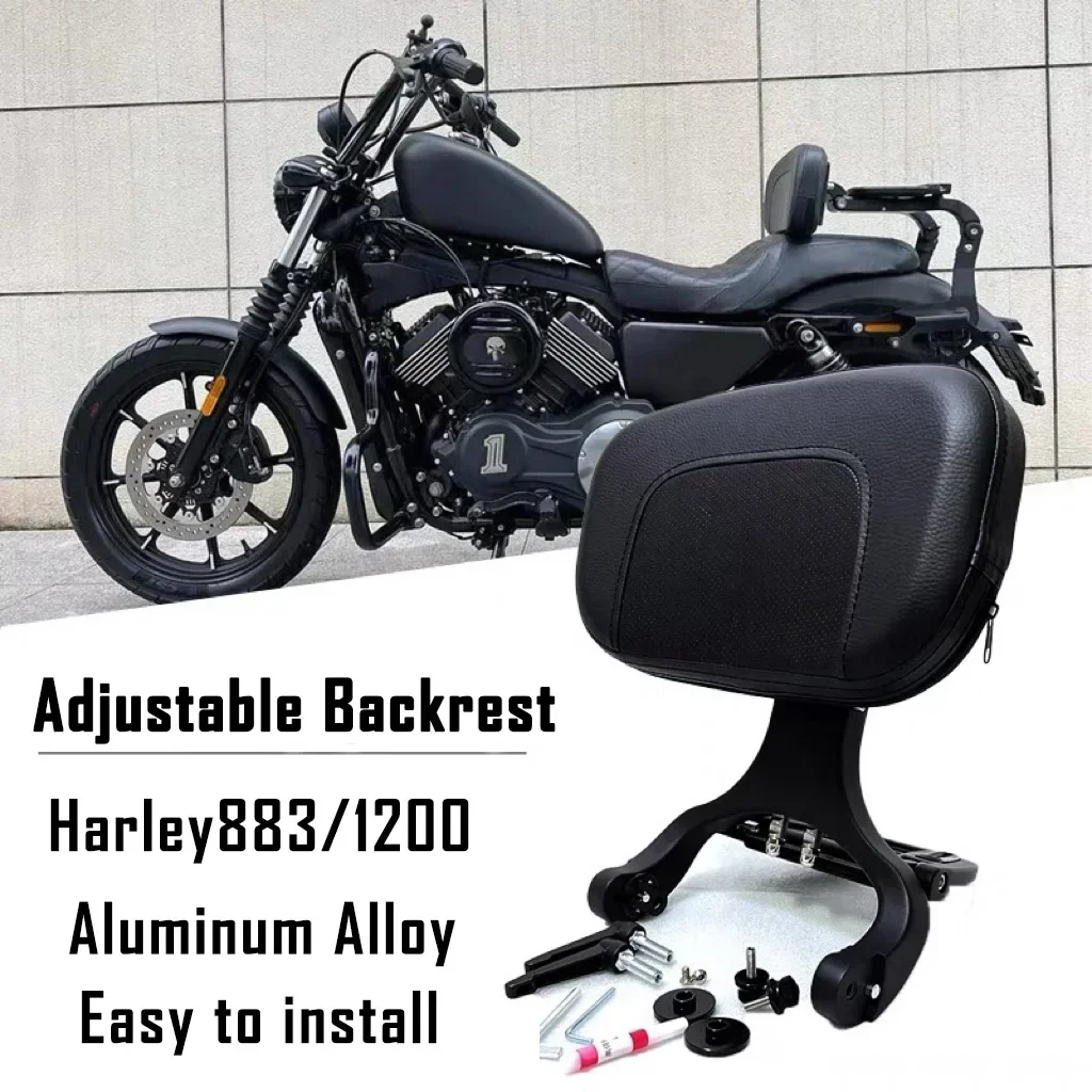 For Harley Sportster XL1200 883 Nightster 2004-2022 Detachable Motorcycle Rear Backrest Multi Purpose Driver Passenger Sissy bar