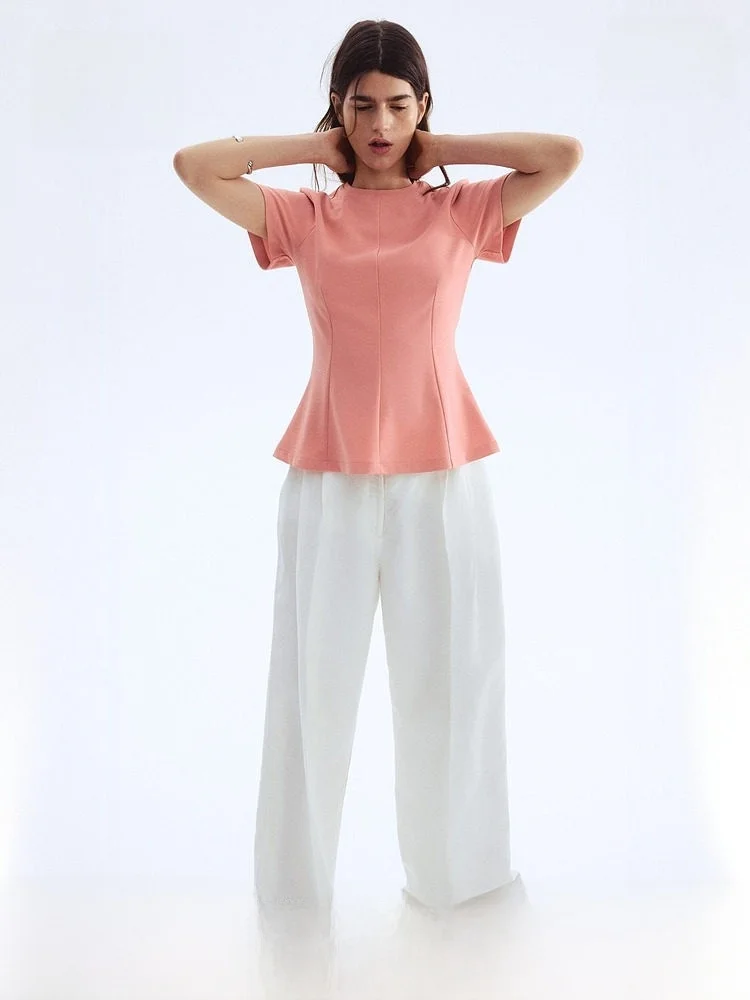 

Faionable Женская футболка с застежкой на талии, зимняя коллекция HM 293326, полиэстер и спандекс, стандартный крой ort Sve ro...