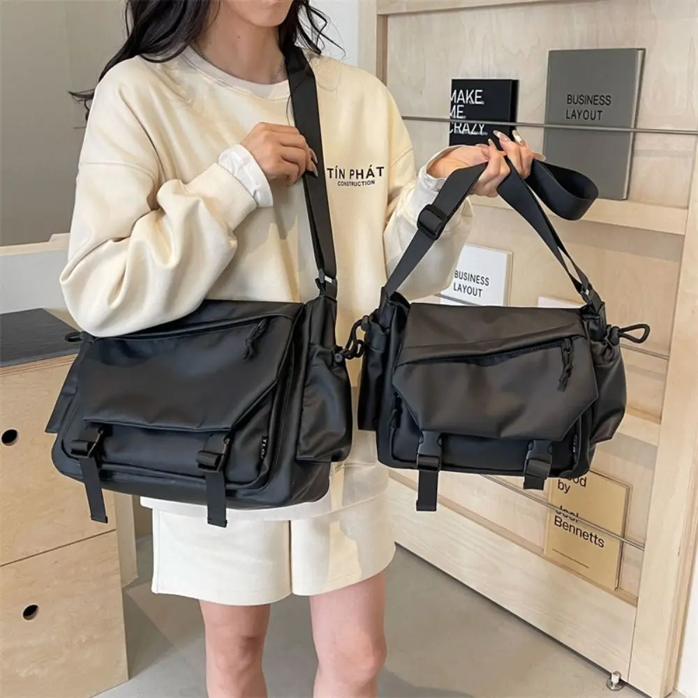

Solid Color Nylon Crossbody Bag Waterproof Large Capacity Shoulder Bag Oxford Cloth Multifunctional Short Distance Travel Bag