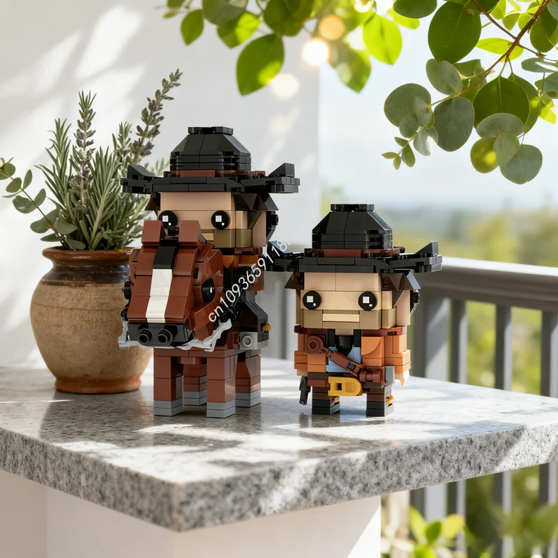 

686 шт. MOC Arthur Morgan Brickheadz Red Dead Модель Строительство Рождественские подарки блоки Строительство DIY идея игрушки Образовательный кирпич