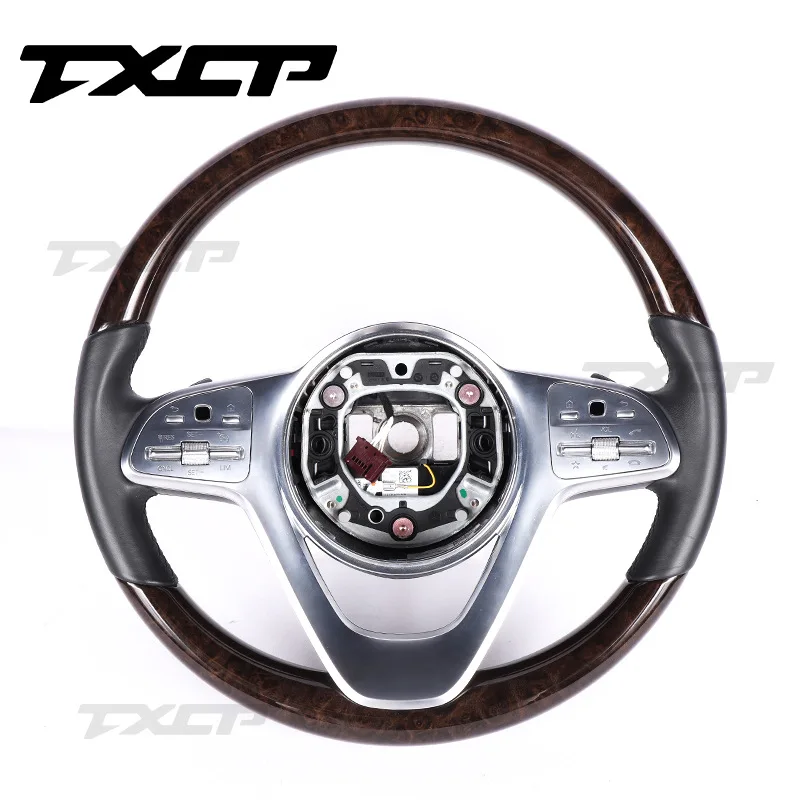 

Suitable for Mercedes-Benz Maybach S-Class leather mahogany steering wheel assembly modified steering wheel old model changed to