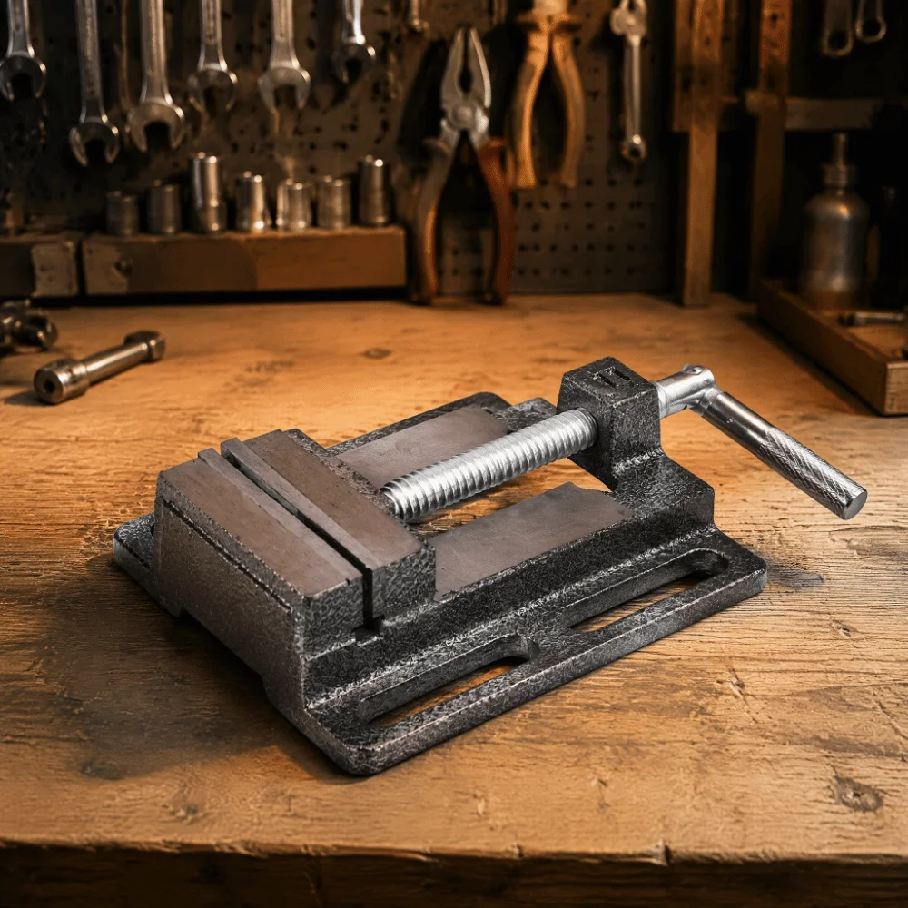 Accurate 3 Inch Drill Press Vise Black Steel Bench Vise Table Vise Home Maintenance