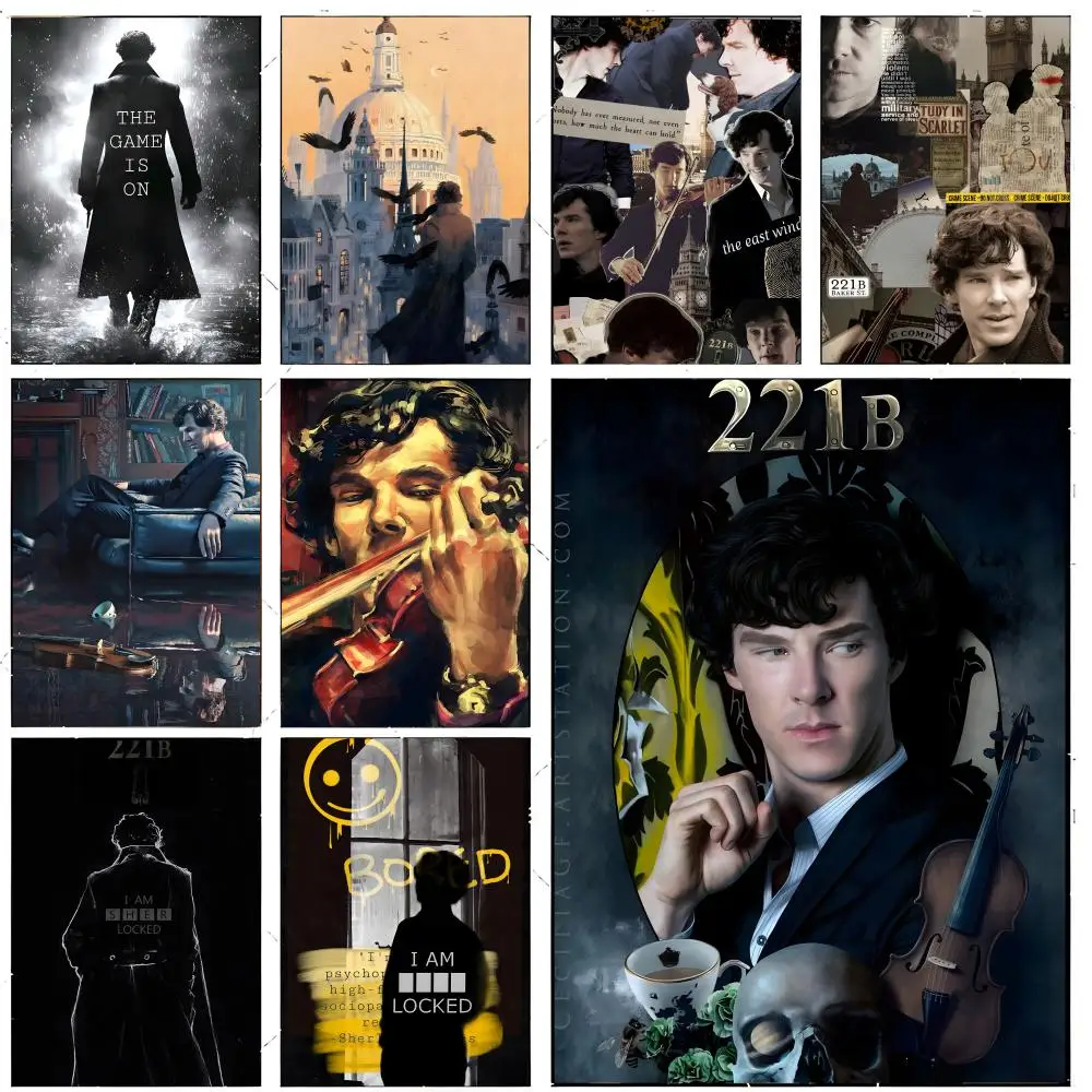 detective series S-Sherlock Holmes Poster Premium Decor Art & Gift for Household Lounge Home Ornaments