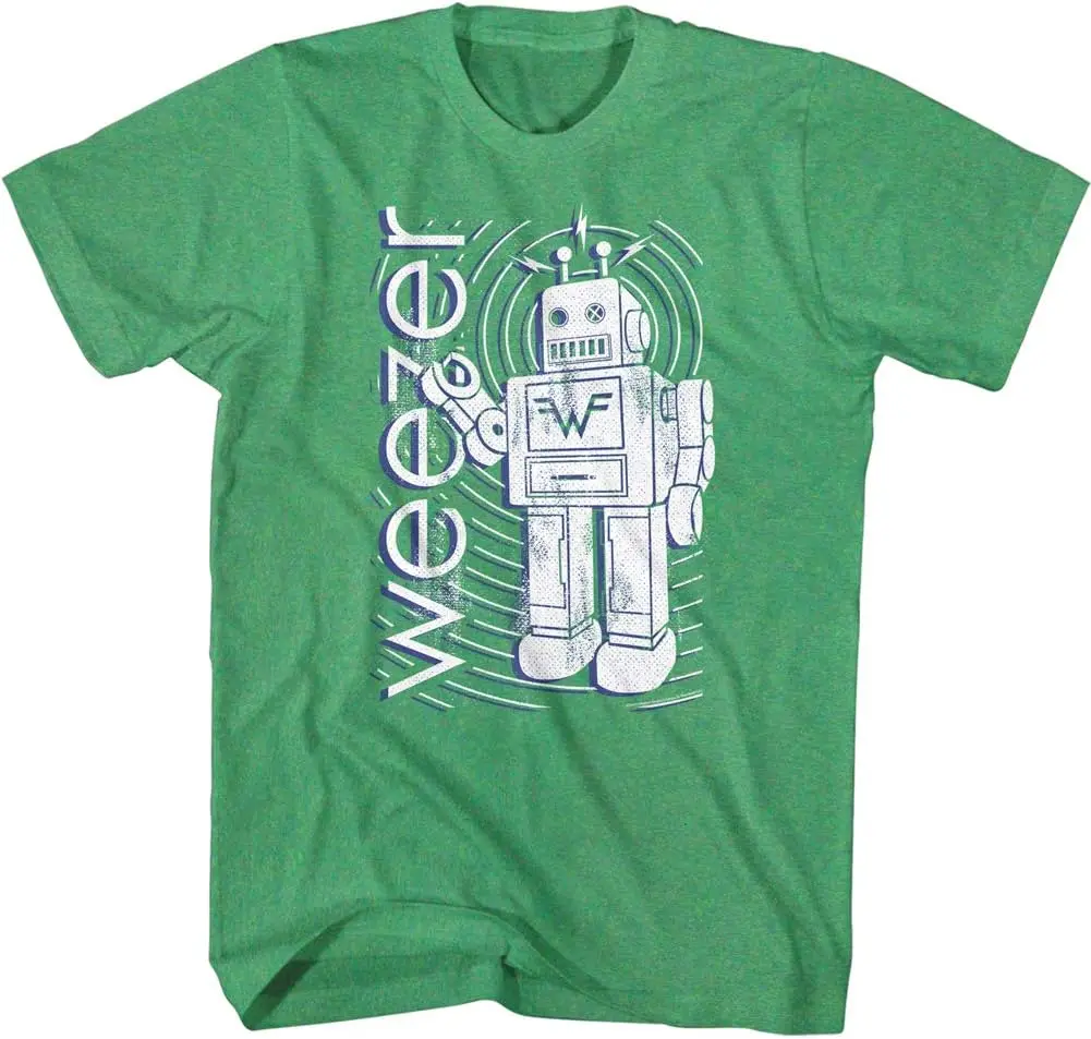 Weezer Rock Band Robot Logo Adult Short Sleeve T-Shirt Graphic Tee