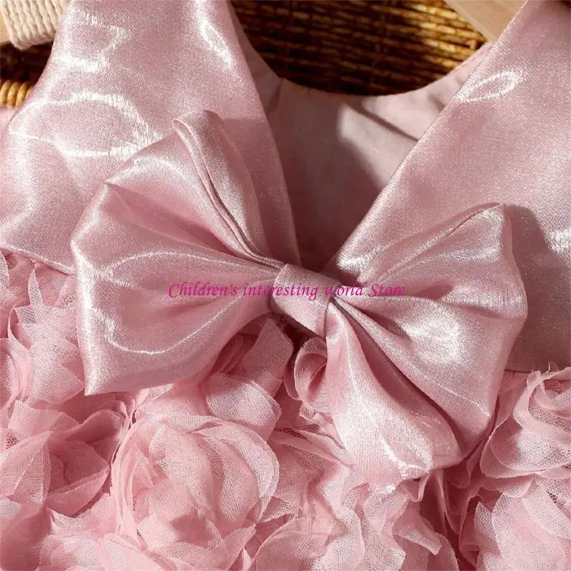 

Детское цветочное платье и розовая волоска для волос фото одежды фотосессии для фотосессии для новорожденных душевые подарки для