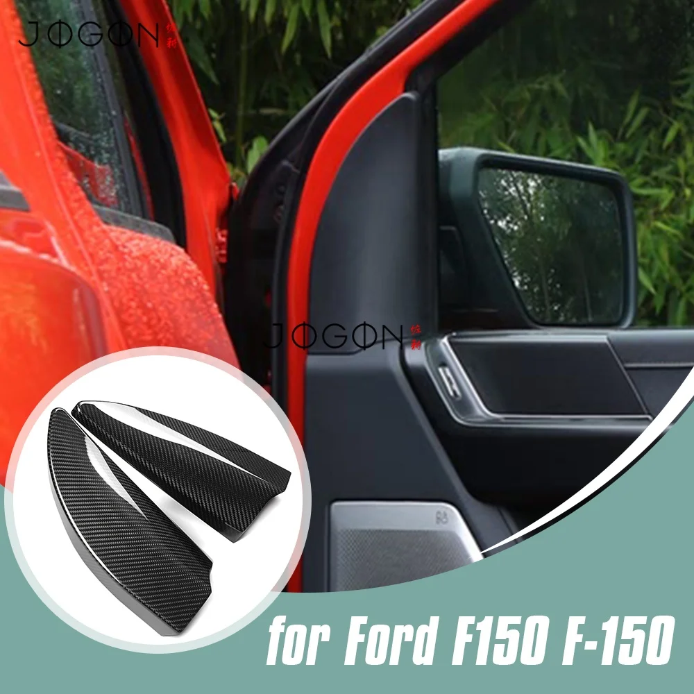 

Carbon Fiber Car Interior Window A-Pillar Triangle Panel Cover Sticker Trim For FORD F150 Raptor 2021 2022 2023 2024 2025