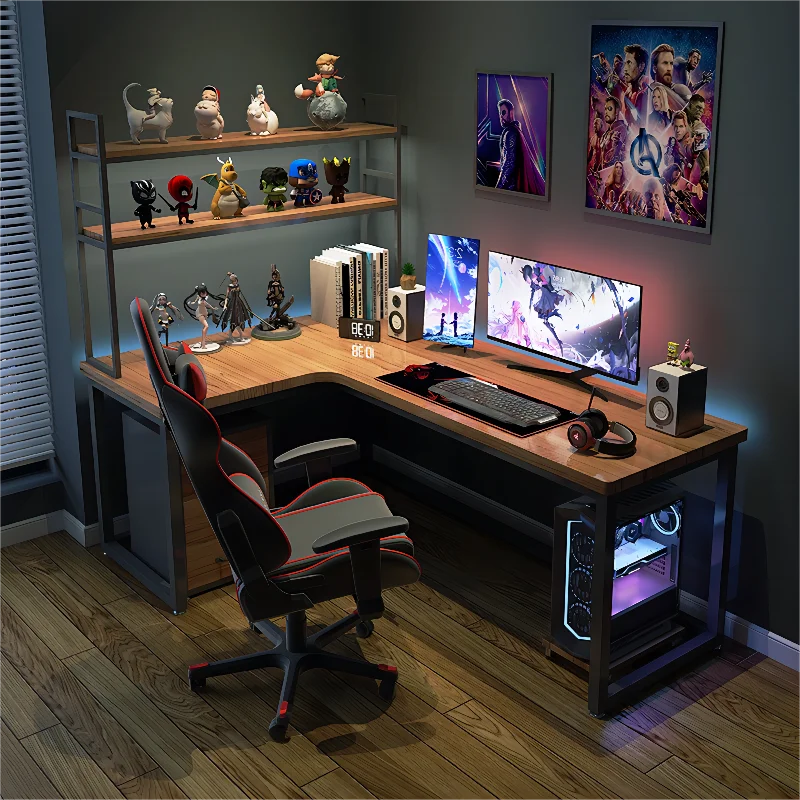 

The product can be customized. Solid wood corner computer table L-shaped corner writing desk, bedroom window corner e-sports