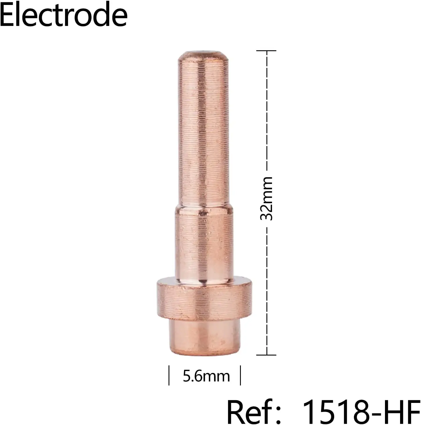 20Pcs CP50 Extended Electrode 1518-HF Tip 1370 Extended Nozzle Fit Plasma Consumables Cebora  Torch