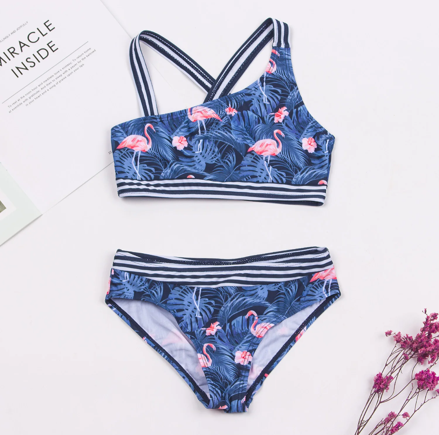 Multi Style Kids Girls Bikini Set 2023 New Print Girls Kids Swimwear Swimsuit Summer Children Biquini Infantil Bathing Suit A369