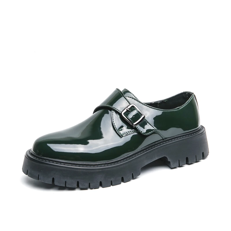 

Men's dress shoes Spring classic business luxury men's casual leather shoes increase thick soled black loafers 38-46