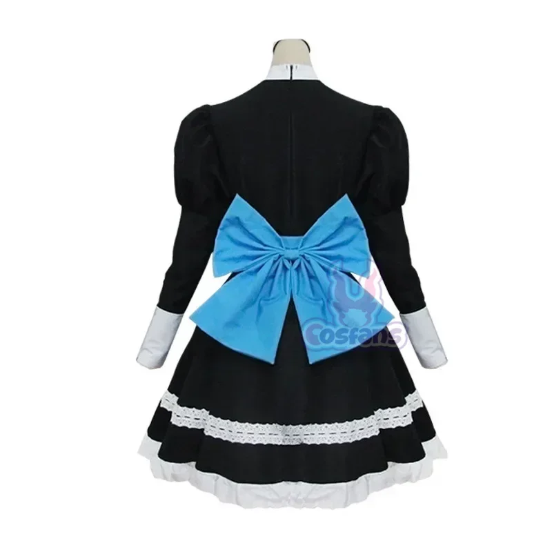 Anime Panty & Stocking with Garterbelt Younger Sister Anarchy Stocking Cosplay Costume Gothic Maid Lolita Dress Wig Long Socks