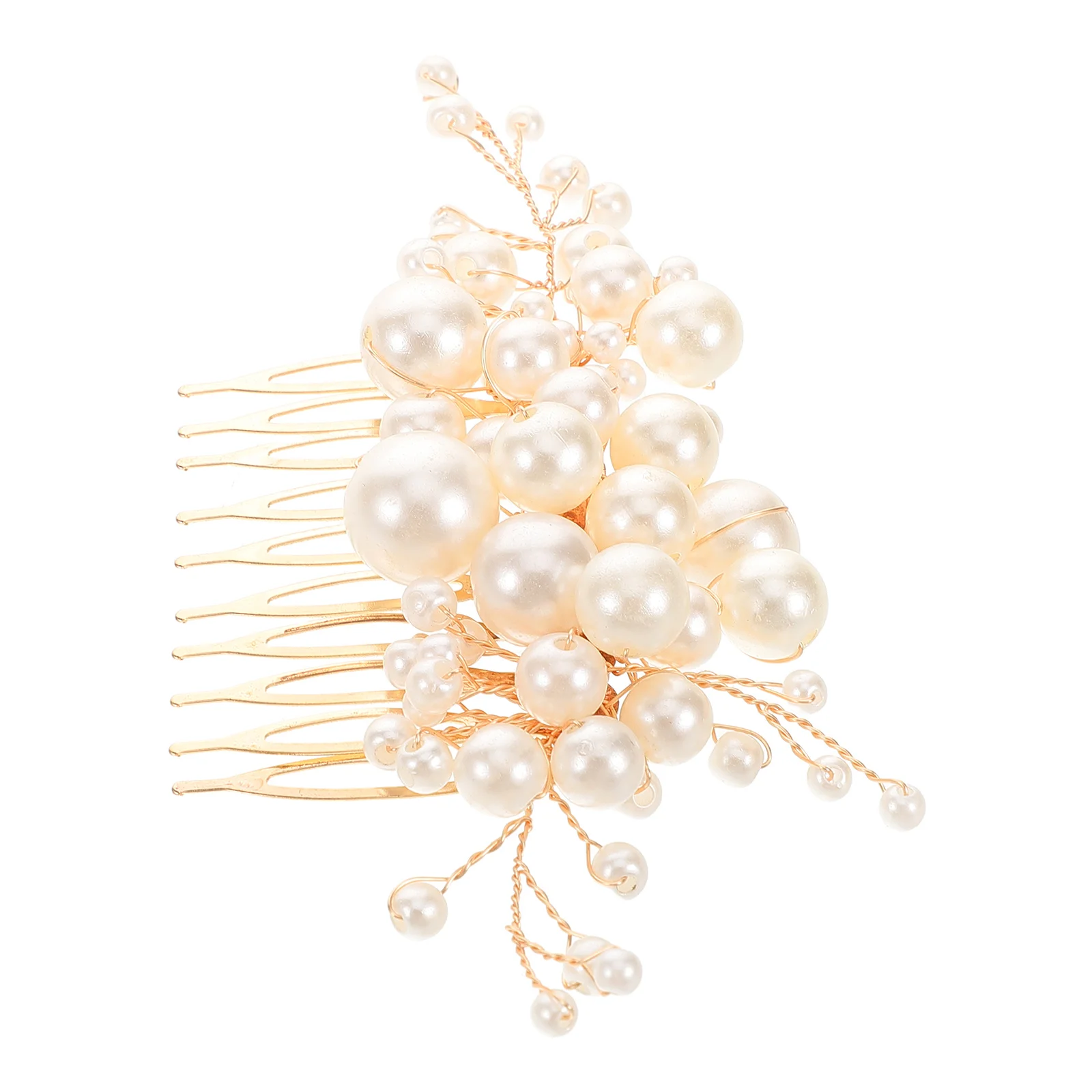 

Handmade Pearl Hair Comb Elegant Accessories Women Bridal Party Combs Bridesmaid Vintage Wedding Formal Plastic Pearl Side Combs