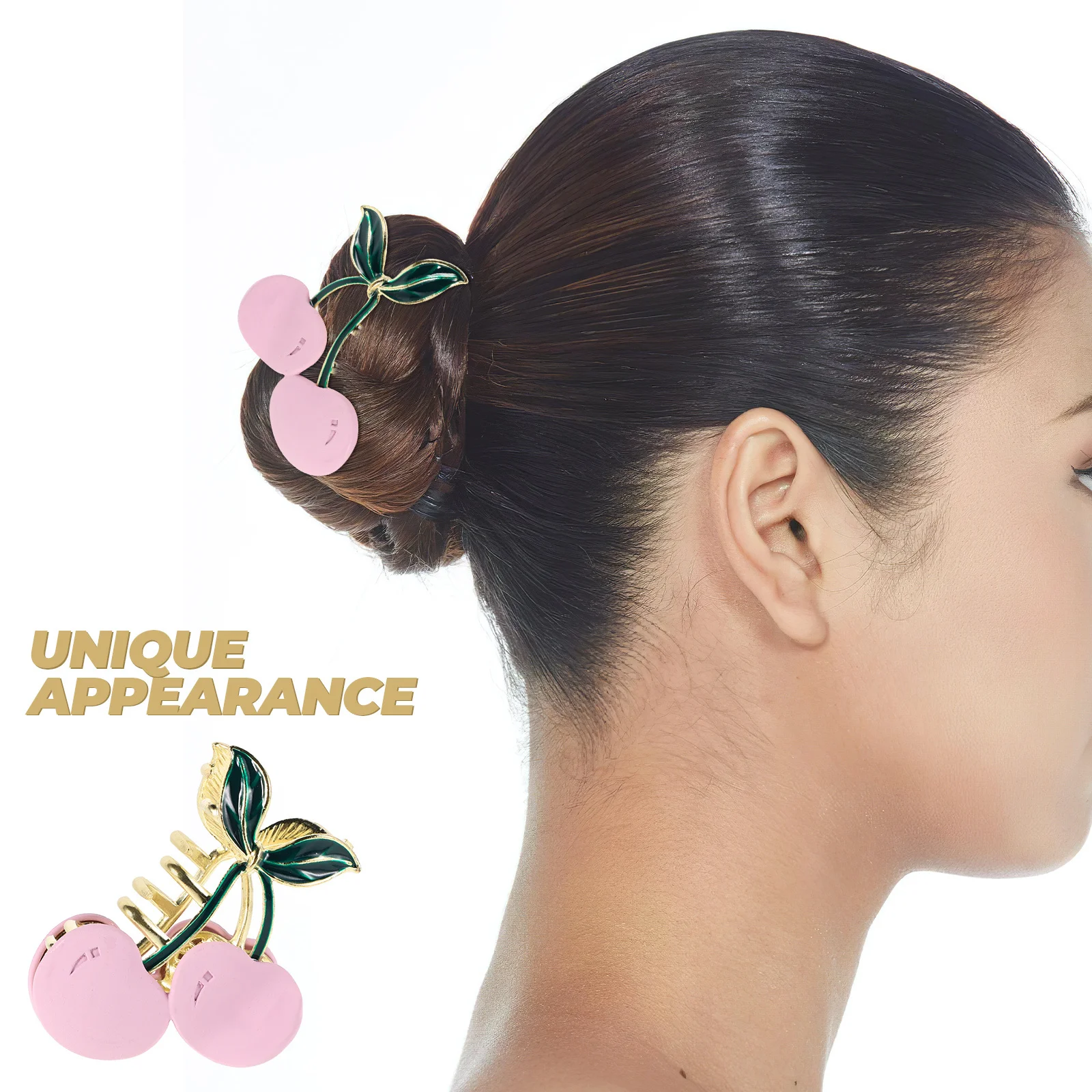Jepit Rambut Cherry Imut Jepit Rambut Buah Kecil Pegangan Kuat Aksesoris Rambut Desain Stylish dan Tahan Lama untuk Wanita dan Gadis