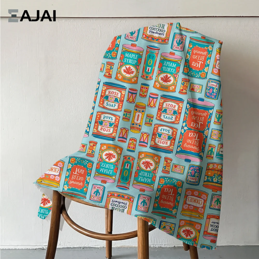 

Eajai Cotton Fabric Dress Quilting Sewing DIY Patchwork Vintage Newspaper Style Cloth