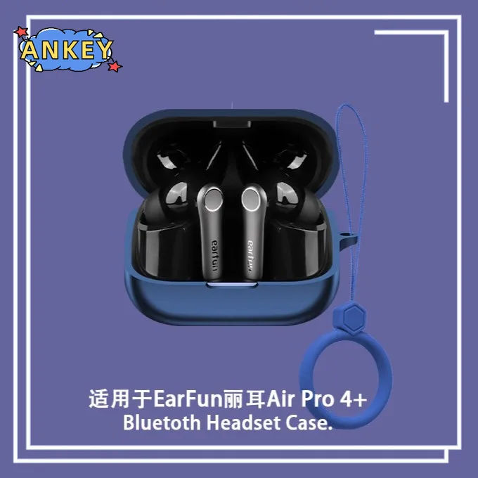 ل EarFun Air Pro 4 + حافظة واقية غطاء سماعة الأذن EarFun Air Pro 4 Plus حلقة لينة سيليكون سماعات أذن لاسلكية قذيفة
