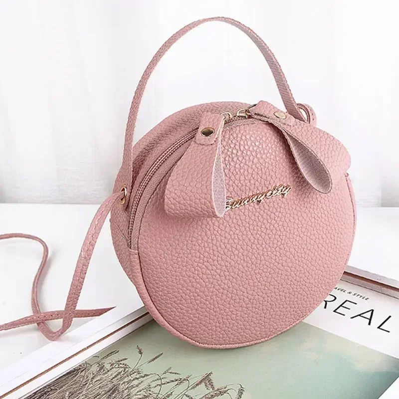 Petit sac à main rond pour femmes, sac à main pour filles, sac de messager initié mignon, sacs à main de beauté, sac litchi, mode