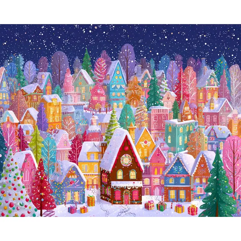 RUOPOTY Painting By Numbers For Adults Diy Idea House Scenery Paint for Painting Adults Crafts Diy Gift Coloring By Numbers