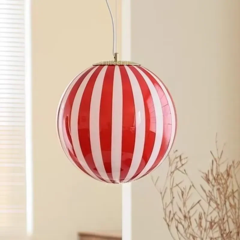 Colorful Ball Chandelier Glass Modern Pendant Light for Bedroom Living Room Home Shop Art Lamps Hall Home Decor Design Lamp