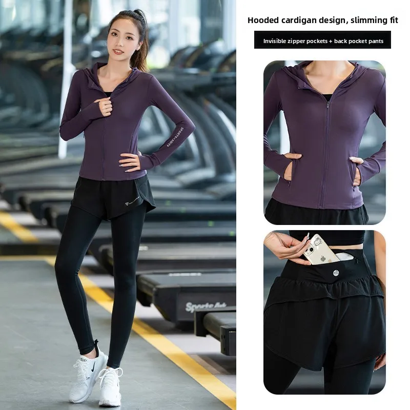 

Спортивный комплект для профессиональной подготовки и гимнастики, женский весенний костюм для марафона, длинная сухая одежда Sve Qui, ансамбль для фитнеса