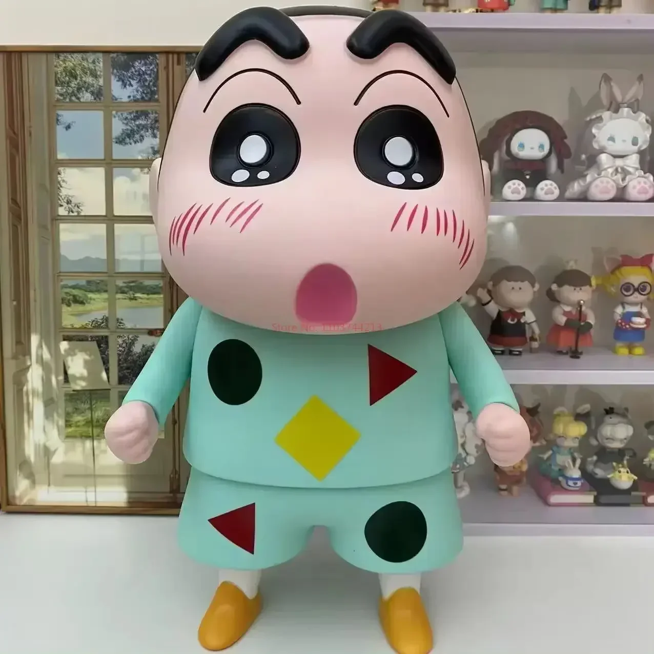 42cm Kredka Shin-Chan Figurki Seria peryferyjna Model samochodu Ozdoba Kolekcja lalek Dekoracja Anime Limitowane prezenty urodzinowe i świąteczne