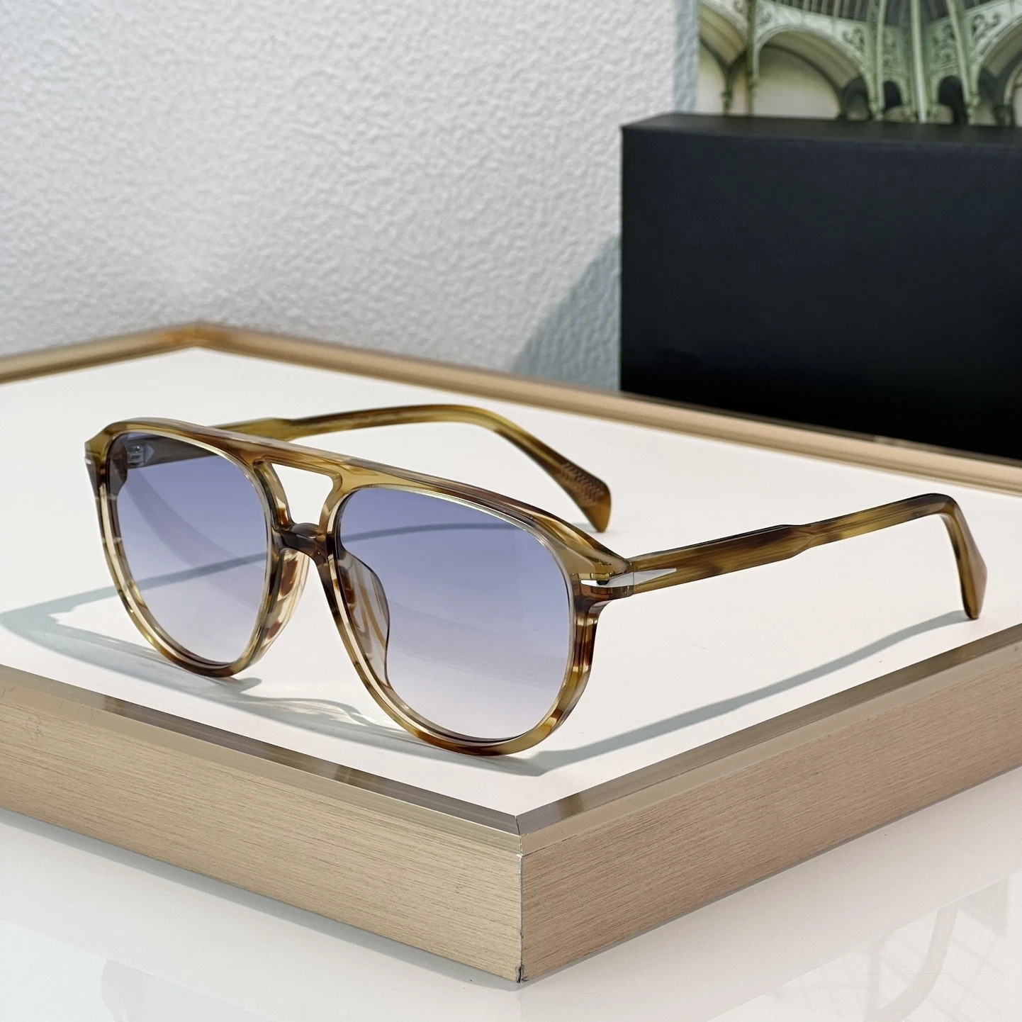 

Роскошные овальные солнцезащитные очки для женщин UV400, солнцезащитные дизайнерские очки с двойным мостом 1159S, модные уличные классические женские очки