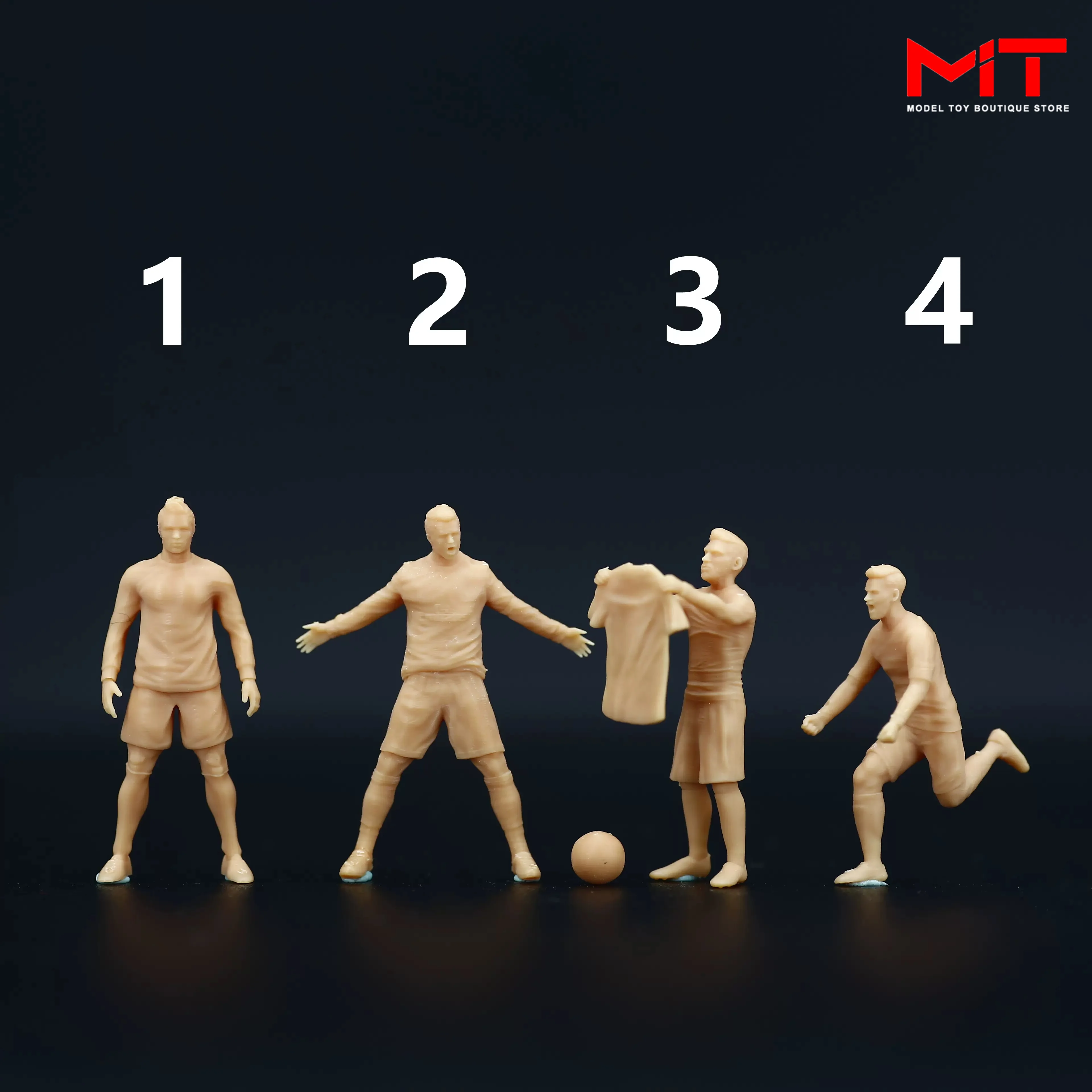 

Miniatures Figurine 1/64 1/87 Footballer Sportsman Ball Figures Doll 3D Print Diorama DIY Sand Table Scene Props Model Toys