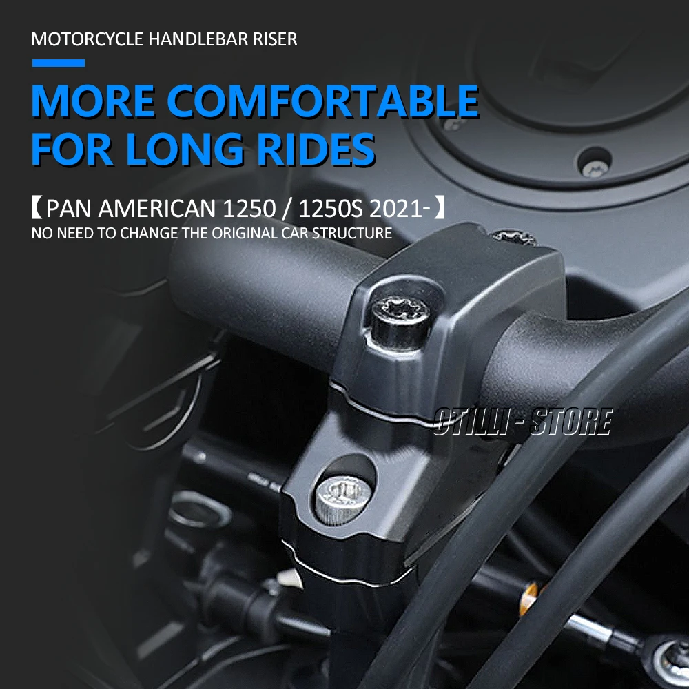 New 2023 2022 For PAN AMERICA 1250 1250S Pan America PA1250 PA Special Handle Bar Riser Clamp Extend Handlebar Adapter Mount - Image 2