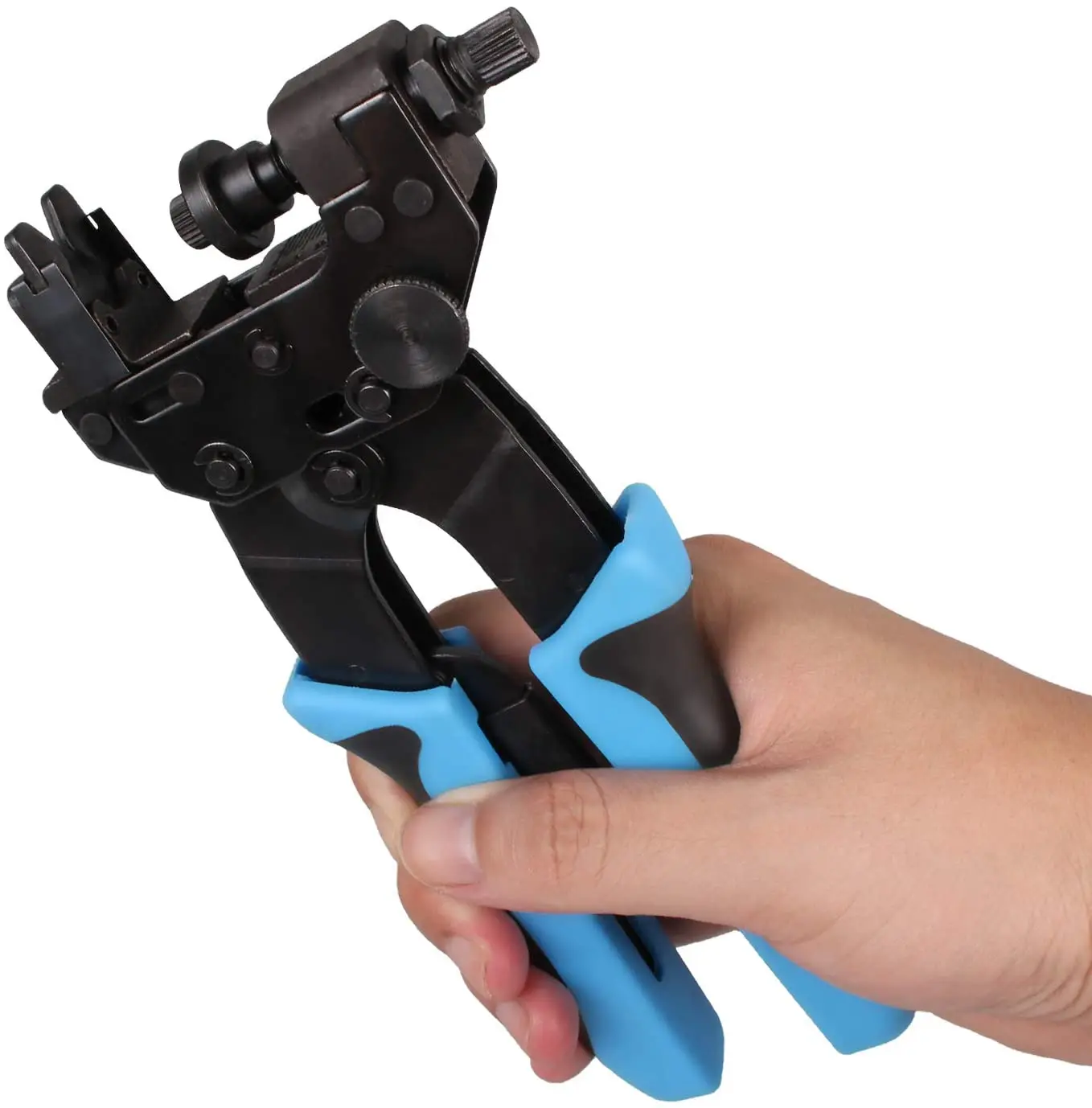 

Coaxial Cable Crimper for F/BNC / Cinch RG59 RG6 Connectors with Stick Clamping Technology Coax Cable Compression Crimping Tool