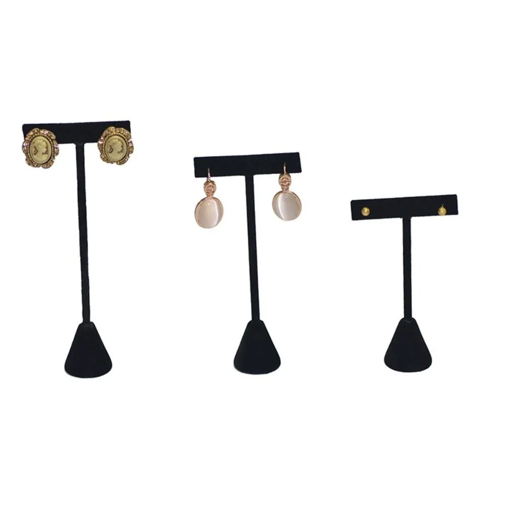 

Simple T-Shape Velvet Earrings Display Rack Exquisite Storage Earrings Holder Ins Ornaments Earrings Display Stand Photo Props