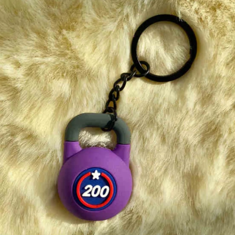 Kettlebell-Schlüsselanhänger Fitness-Schlüsselanhänger Fitnessliebhaber Gewichtheben-Schlüsselanhänger Silikon-Fitness-Geschenke Workout-Geschenke Taschenanhänger Rucksackanhänger – Detail 7