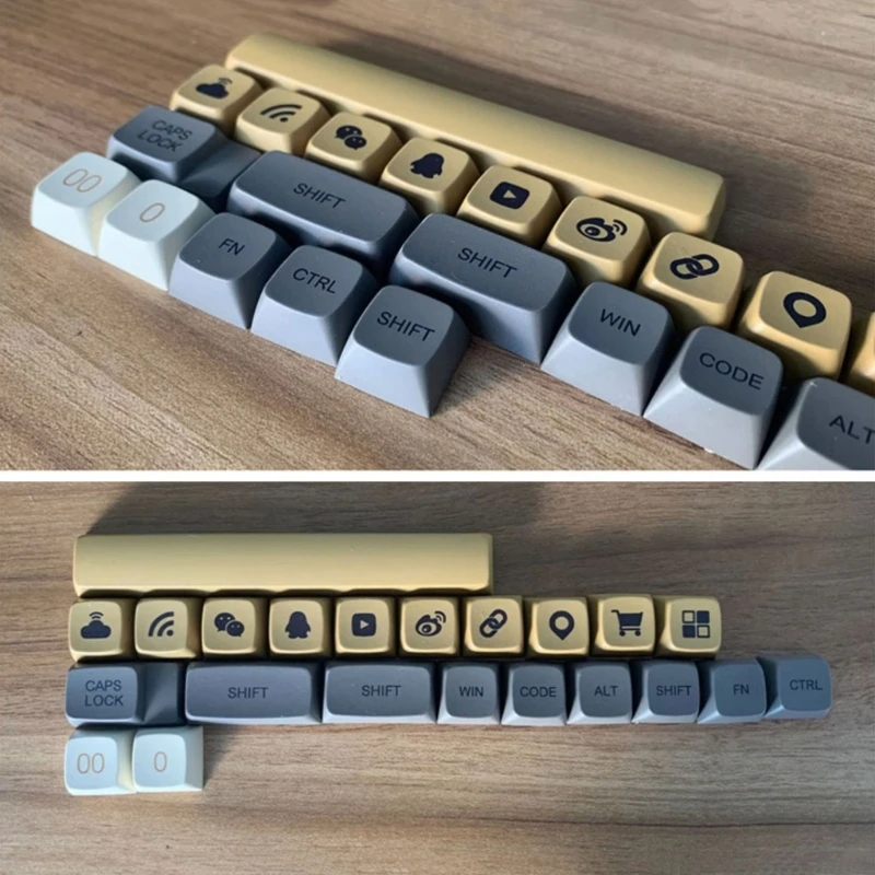 126Pcs Keys PBT Dye Sublimation XDA Keycaps for MX