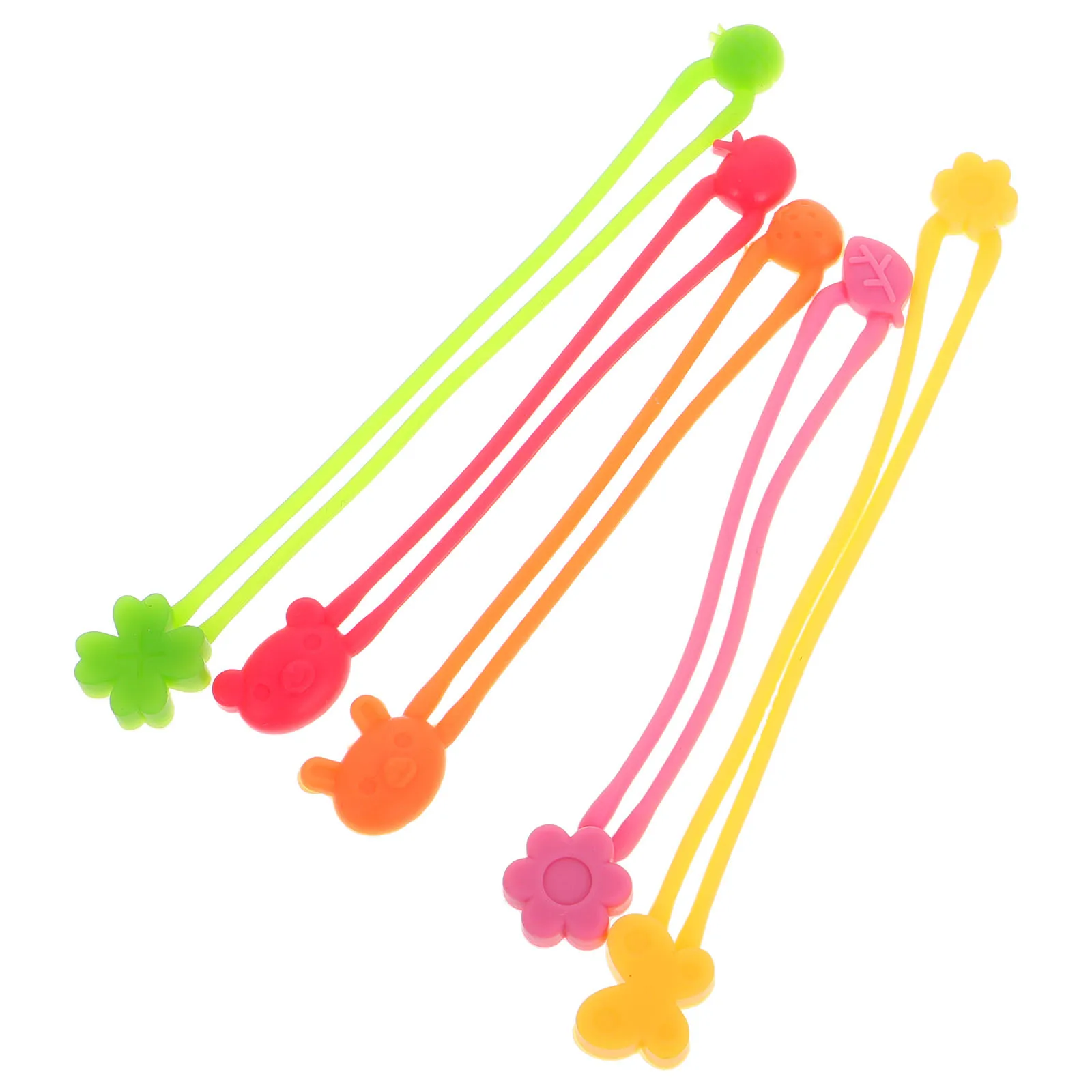 5 قطع من أربطة السيليكون المرنة القابلة للتمدد من السيليكون لصندوق بينتو وكابل USB وأشرطة ربط للاستخدام المكتبي #2