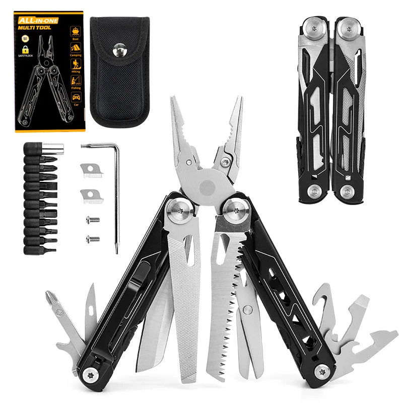 

Outdoor Camping Folding Tool Pliers Organizer Opening Jars Bottles Tool Pliers Multi Purpose Pockets Hand Tools Electrician