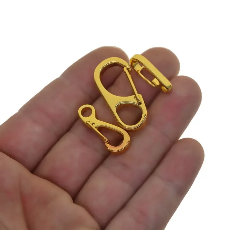 

6 шт. позолоченных карабинов-защелок из нержавеющей стали 304 (1 дюйм и 1,25 дюйма) для паракорда, браслетов, EDC, DIY