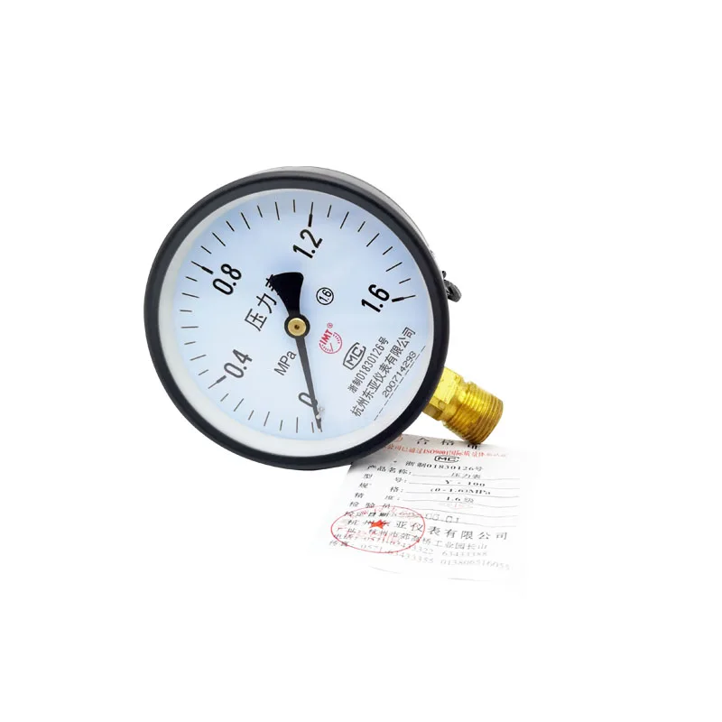 

Y100 pressure gauge ordinary pressure gauge water pressure air pressure Hangzhou East Asia Instrument Co., Ltd. accuracy 1.6