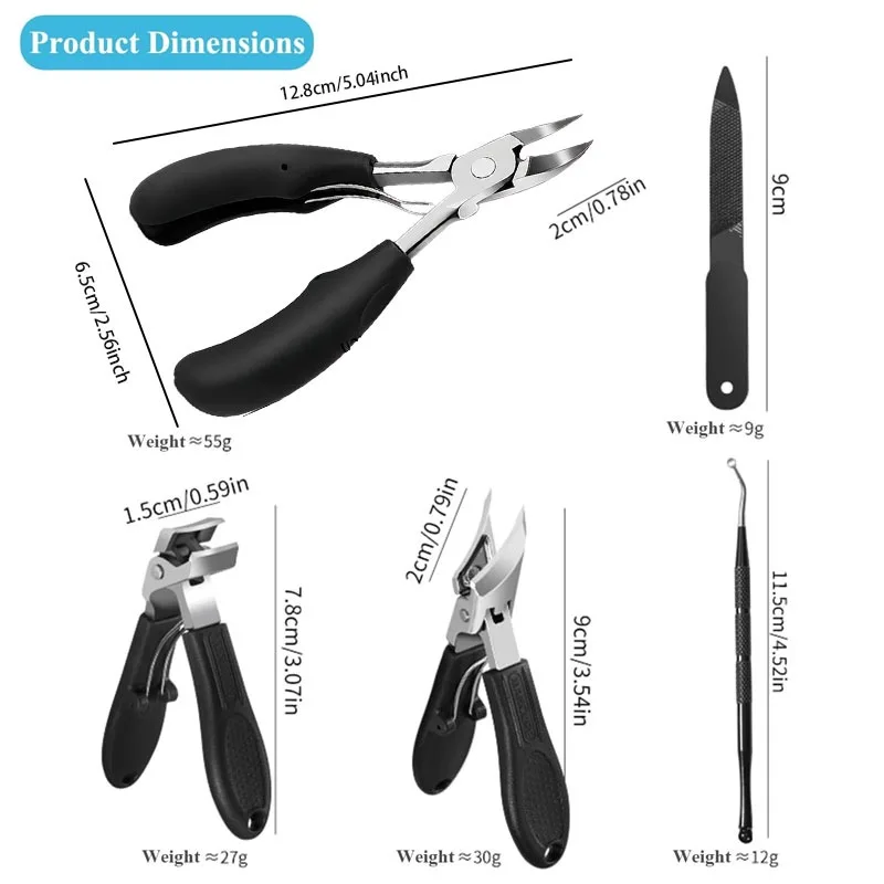 1/5pcs Heavy Duty Toenail Clippers for Thick Toenails for Seniors, Angled Head Large Toe Nail Clippers for Thick Nails for Men