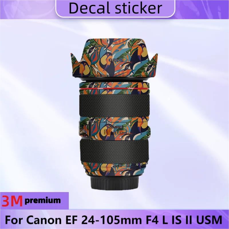 For Canon EF 24-105mm F4 L IS II USM Lens Sticker Protective Skin Decal Vinyl Wrap Film Anti-Scratch Protector Coat EF24-105 F4L