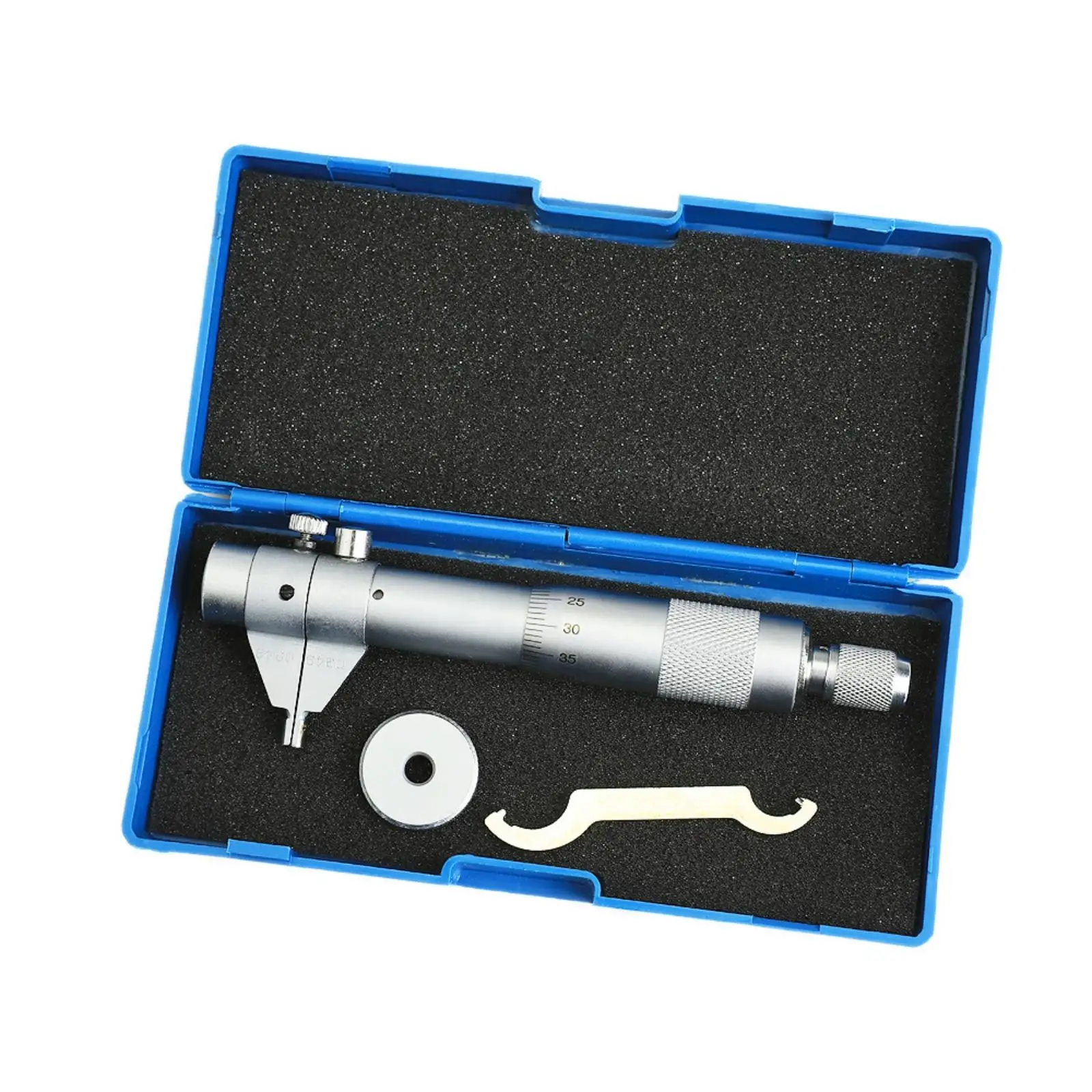 Inside Diameter Micrometer Stainless Steel Metal Caliper with Engraved Graduations for Machine Shop Maintenance Inspection Work